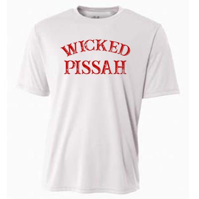 Wicked Pissah Funny Pisser Boston New England Southie Cooling Performance Crew T-Shirt