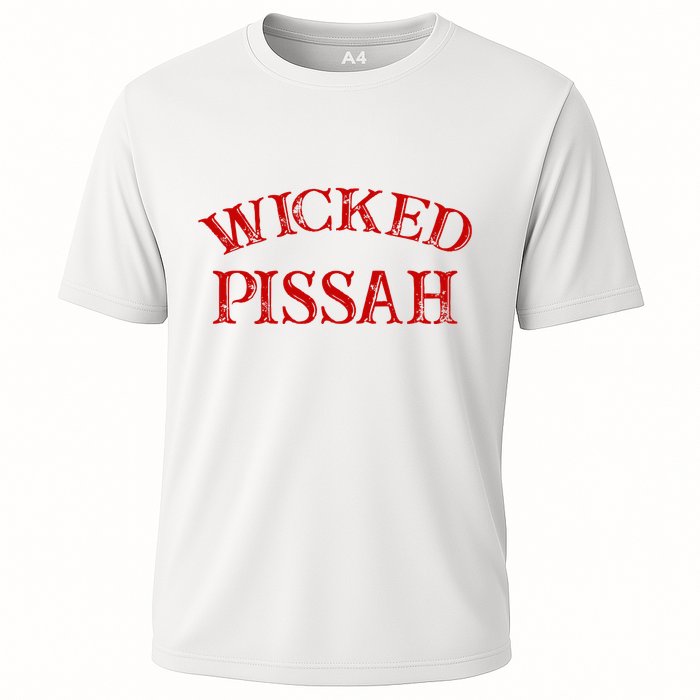 Wicked Pissah Funny Pisser Boston New England Southie Cooling Performance Crew T-Shirt