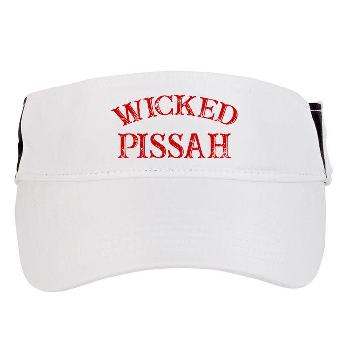Wicked Pissah Funny Pisser Boston New England Southie Adult Drive Performance Visor