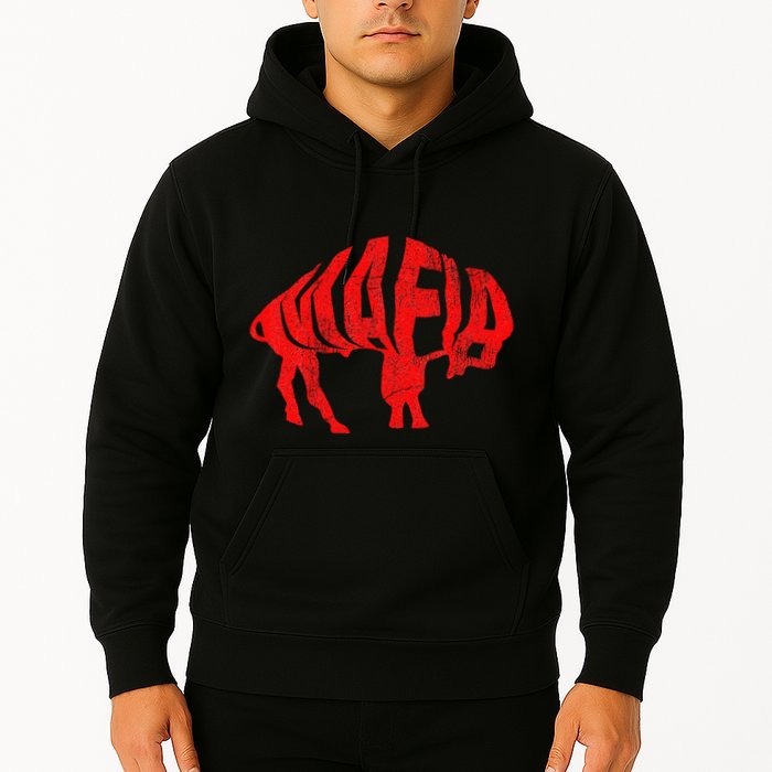 Wny Pride Faded Red Buffalo Hoodie