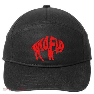 Wny Pride Faded Red Buffalo 7-Panel Snapback Hat