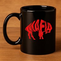 Wny Pride Faded Red Buffalo 11oz C Handle Ceramic Mug