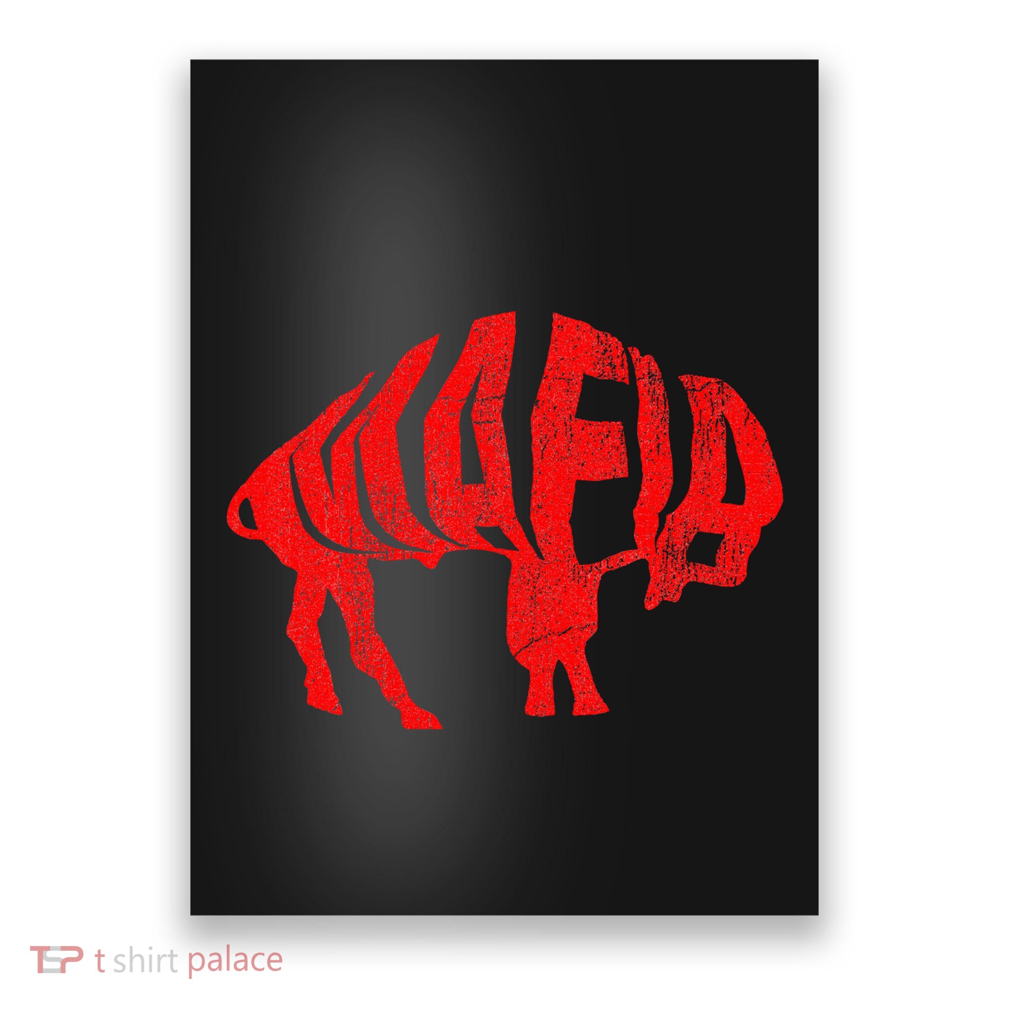 Wny Pride Faded Red Buffalo Poster