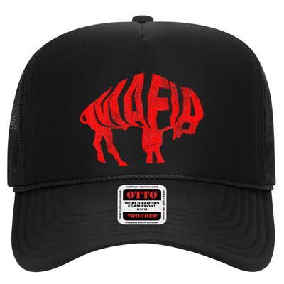 Wny Pride Faded Red Buffalo Trucker Hat