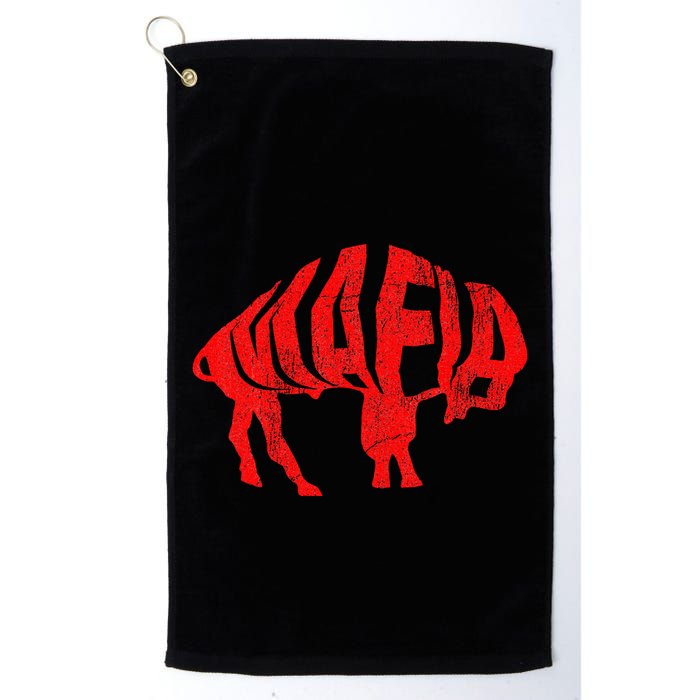 Wny Pride Faded Red Buffalo Golf Towel