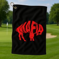 Wny Pride Faded Red Buffalo Golf Towel