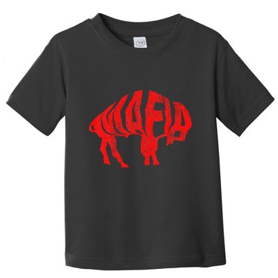 Wny Pride Faded Red Buffalo Toddler T-Shirt
