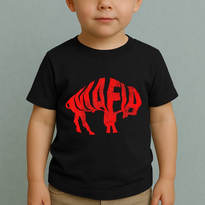 Wny Pride Faded Red Buffalo Toddler T-Shirt