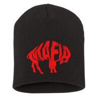 Wny Pride Faded Red Buffalo Short Acrylic Beanie
