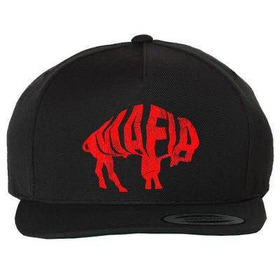 Wny Pride Faded Red Buffalo Wool Snapback Cap