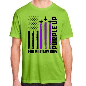 Wear Purple For Military Family Kids USA Flag Adult ChromaSoft Performance T-Shirt