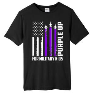 Wear Purple For Military Family Kids USA Flag Tall Fusion ChromaSoft Performance T-Shirt