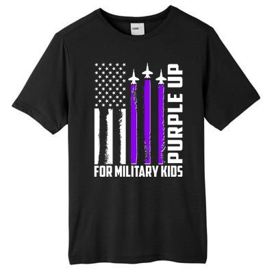 Wear Purple For Military Family Kids USA Flag Tall Fusion ChromaSoft Performance T-Shirt