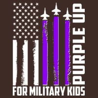 Wear Purple For Military Family Kids USA Flag Cooling Performance Long Sleeve Crew