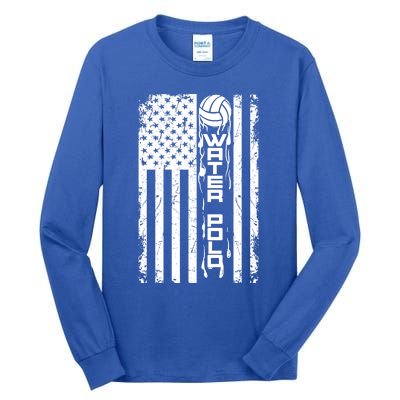 Water Polo Great Gift Cute Team Aquatic Sport Hood Usa Gift Tall Long Sleeve T-Shirt