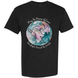 World Peace Gift Peace And Love Dove May Peace Take Flight Garment-Dyed Heavyweight T-Shirt