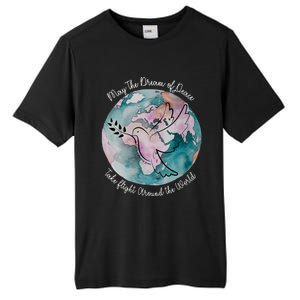 World Peace Gift Peace And Love Dove May Peace Take Flight Tall Fusion ChromaSoft Performance T-Shirt