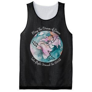 World Peace Gift Peace And Love Dove May Peace Take Flight Mesh Reversible Basketball Jersey Tank