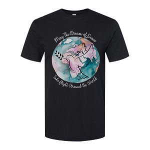 World Peace Gift Peace And Love Dove May Peace Take Flight Softstyle CVC T-Shirt