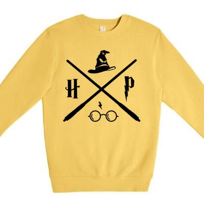 Wizard Potter Glasses Move Symbol Premium Crewneck Sweatshirt