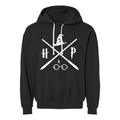 Wizard Potter Glasses Move Symbol Garment-Dyed Fleece Hoodie