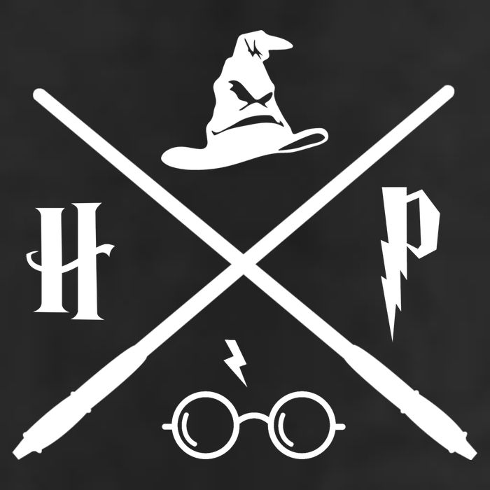 Wizard Potter Glasses Move Symbol Garment-Dyed Fleece Hoodie