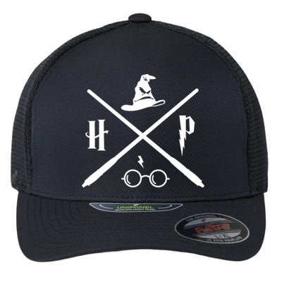 Wizard Potter Glasses Move Symbol Flexfit Unipanel Trucker Cap