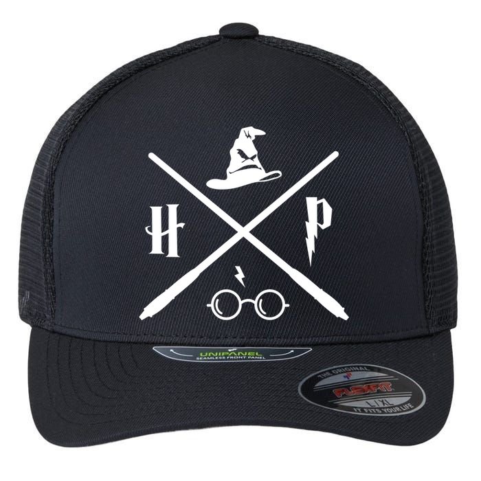 Wizard Potter Glasses Move Symbol Flexfit Unipanel Trucker Cap