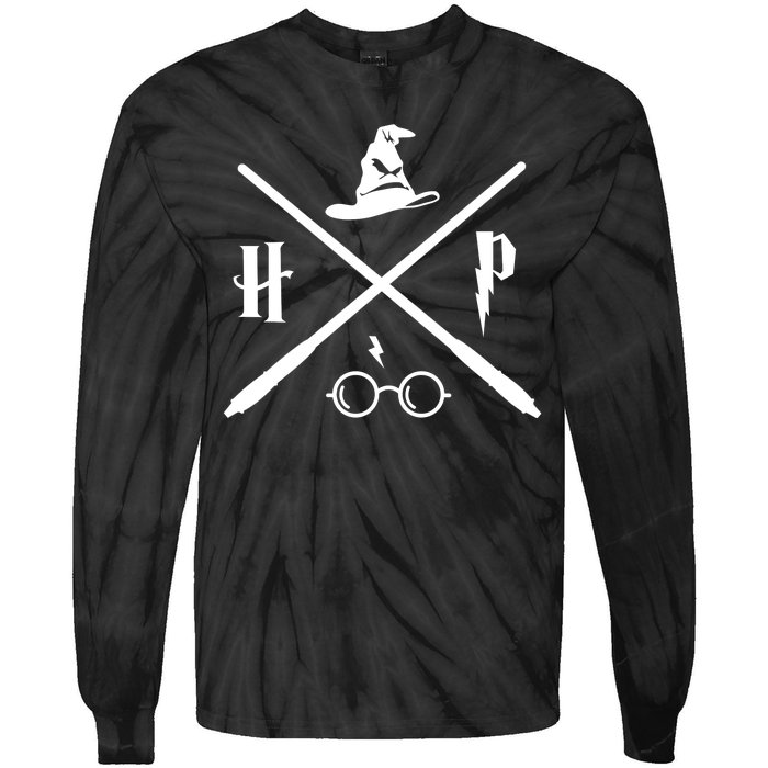 Wizard Potter Glasses Move Symbol Tie-Dye Long Sleeve Shirt