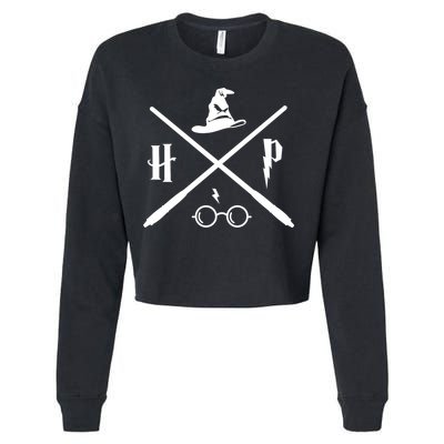 Wizard Potter Glasses Move Symbol Cropped Pullover Crew