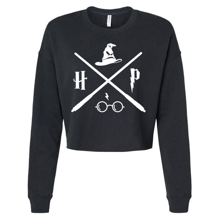 Wizard Potter Glasses Move Symbol Cropped Pullover Crew