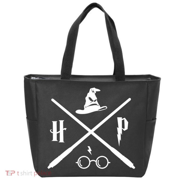 Wizard Potter Glasses Move Symbol Zip Tote Bag