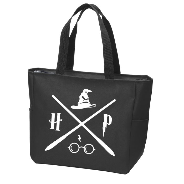 Wizard Potter Glasses Move Symbol Zip Tote Bag