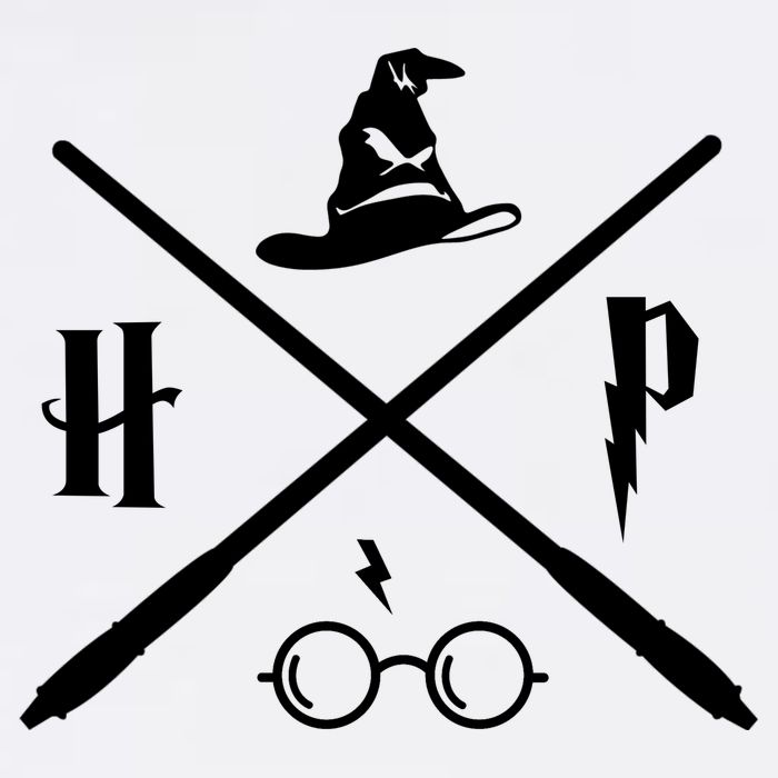 Wizard Potter Glasses Move Symbol Garment-Dyed Sweatshirt