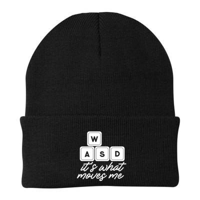 Wasd Pc Gamer Funny Gift Video Gaming ItS What Moves Me Gift Knit Cap Winter Beanie