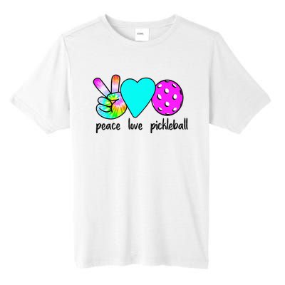 Womans Pickleballer Gift Peace Love Pickleball Tie Dye Tall Fusion ChromaSoft Performance T-Shirt