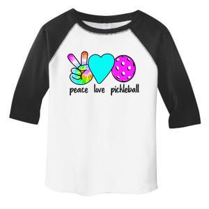 Womans Pickleballer Gift Peace Love Pickleball Tie Dye Toddler Fine Jersey T-Shirt