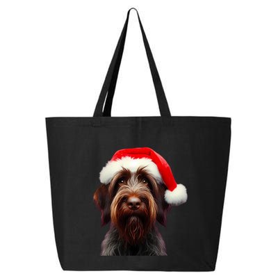 Wirehaired Pointing Griffon With Santa Hat Christmas Dog Mom Gift 25L Jumbo Tote