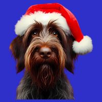 Wirehaired Pointing Griffon With Santa Hat Christmas Dog Mom Gift 16 in Basic Backpack