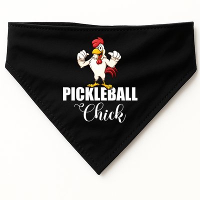 Womens Pickleball Gift Pickle Ball Chick Player USA-Made Doggie Bandana
