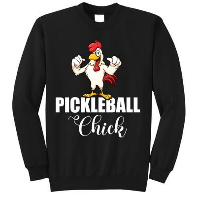 Womens Pickleball Gift Pickle Ball Chick Player Sweatshirt