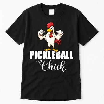 Womens Pickleball Gift Pickle Ball Chick Player Tall T-Shirt