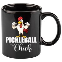 Womens Pickleball Gift Pickle Ball Chick Player 11oz C Handle Ceramic Mug