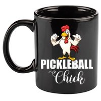 Womens Pickleball Gift Pickle Ball Chick Player 11oz C Handle Ceramic Mug