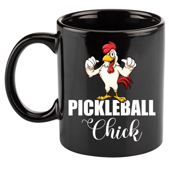 Womens Pickleball Gift Pickle Ball Chick Player 11oz C Handle Ceramic Mug
