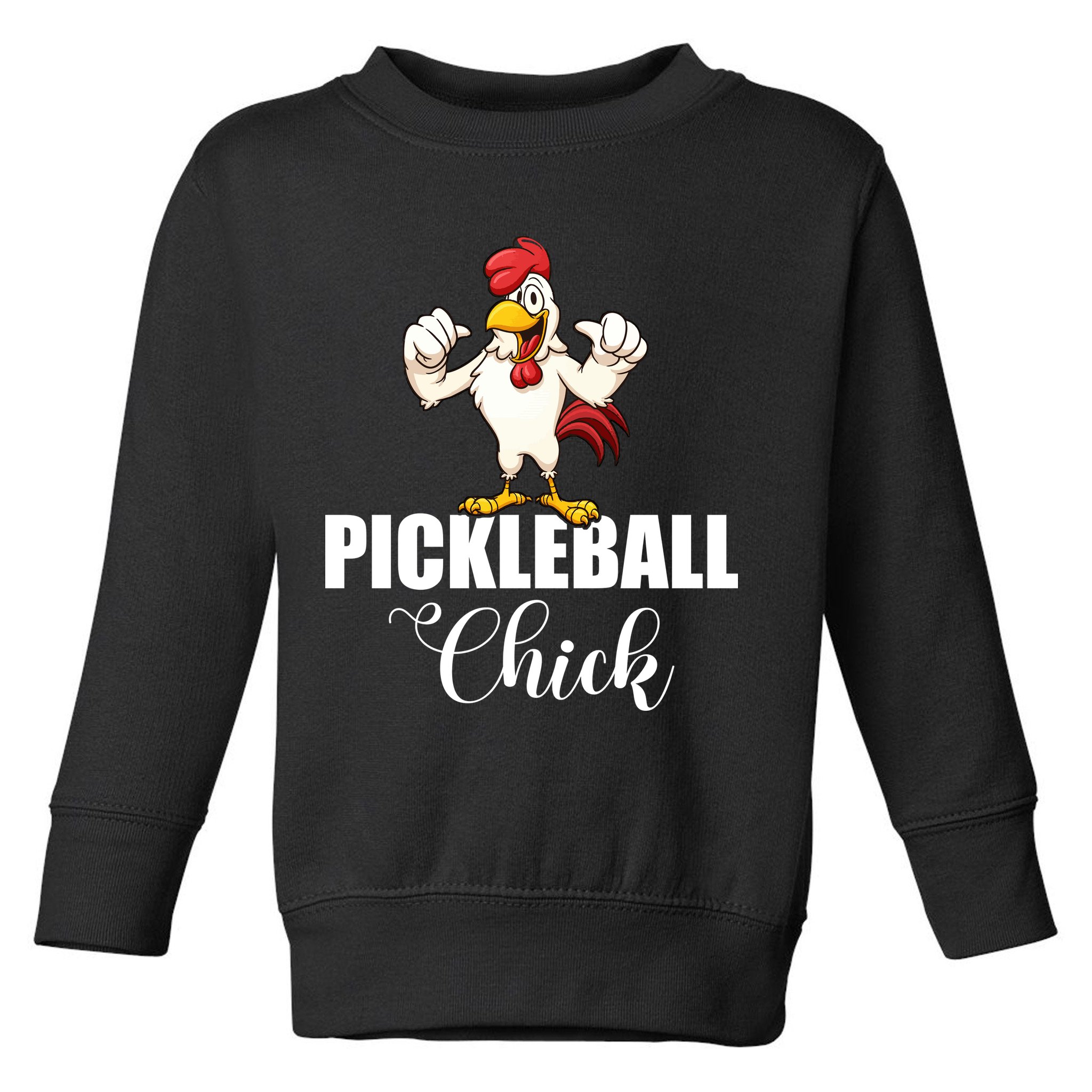 Womens Pickleball Gift Pickle Ball Chick Player Toddler Sweatshirt