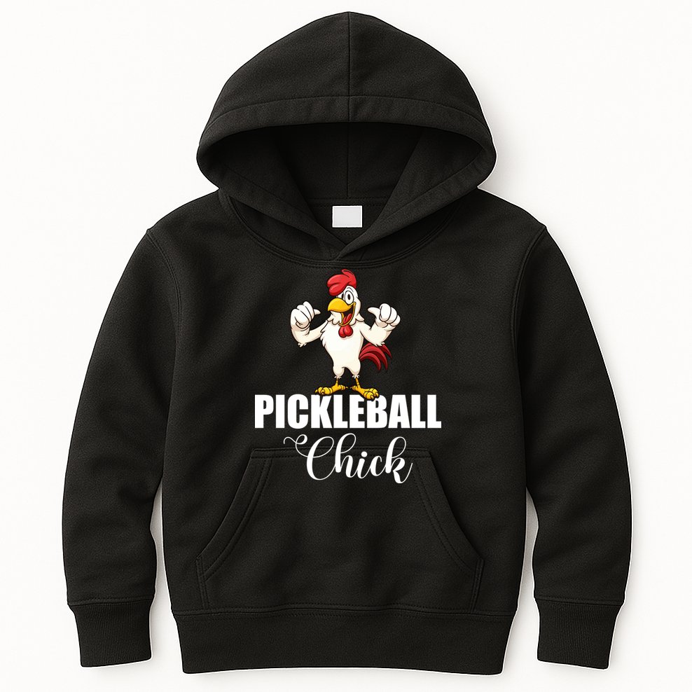 Womens Pickleball Gift Pickle Ball Chick Player Kids Hoodie