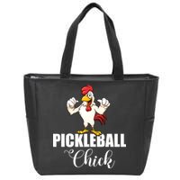 Womens Pickleball Gift Pickle Ball Chick Player Zip Tote Bag