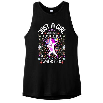 Water Polo Gift Just A Who Loves Water Polo Cool Gift Ladies PosiCharge Tri-Blend Wicking Tank