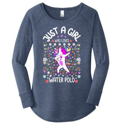 Water Polo Gift Just A Who Loves Water Polo Cool Gift Women's Perfect Tri Tunic Long Sleeve Shirt